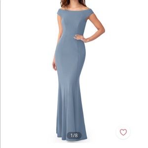 Azazie Nicolina Bridesmaid Dress in Dusty Blue